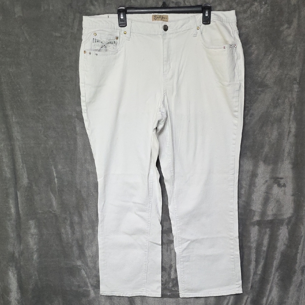 Earl Jeans White Denim Pants. Size 20W